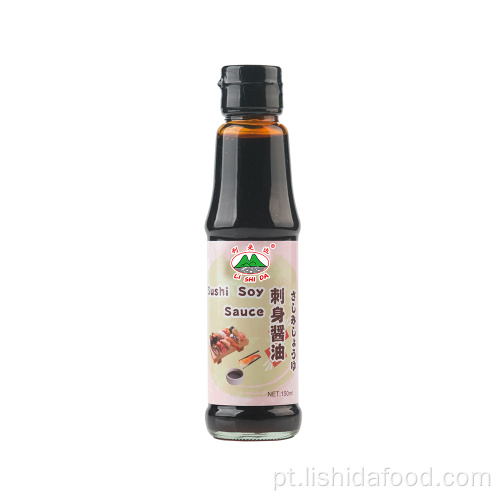 Molho de soja de sushi de garrafa de vidro 150ml